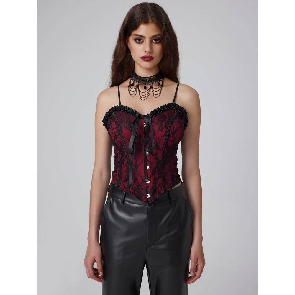 Cider Tapestry Corset Top Garden Corset Tank Nwt Sz S WhimGoth Y2k Boho Festival